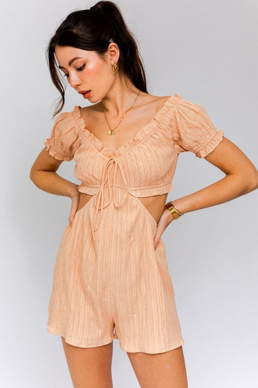 swvws Off Shoulder Cutout Romper