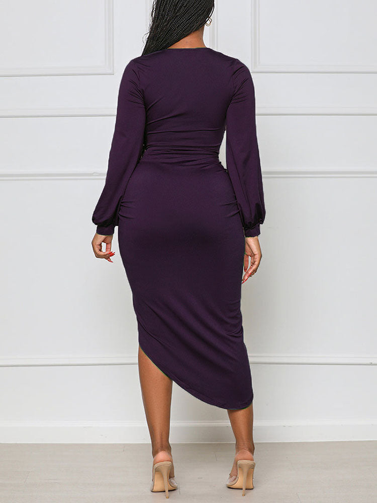 Sixsr Ruched Midi Dress