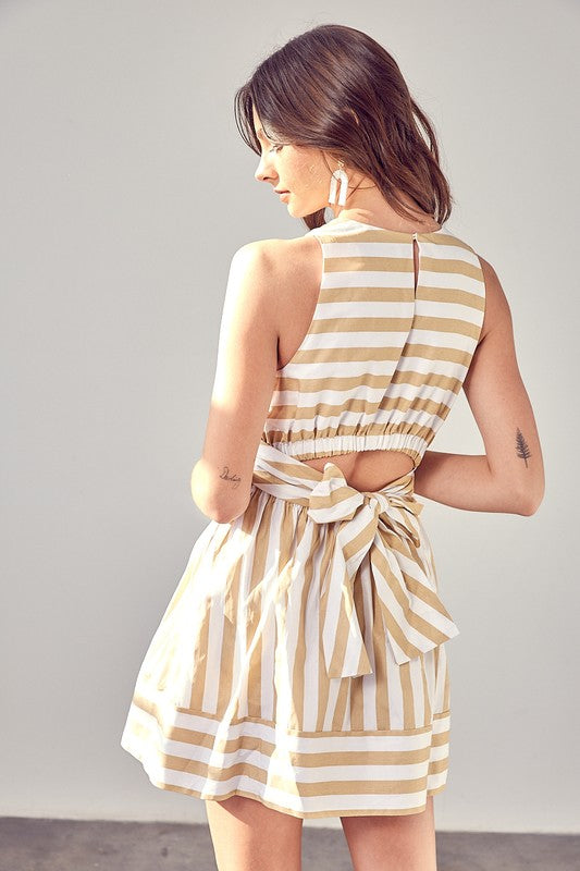 swvws Front Cross Back Tie Dress