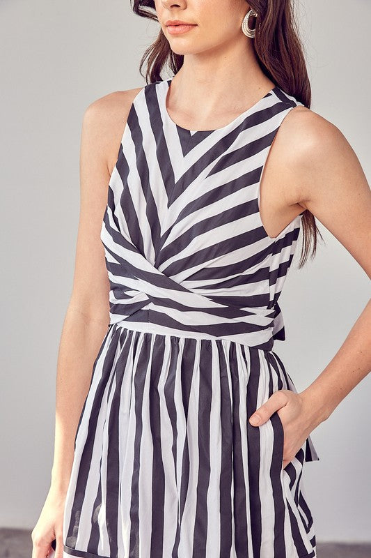 swvws Front Cross Back Tie Dress