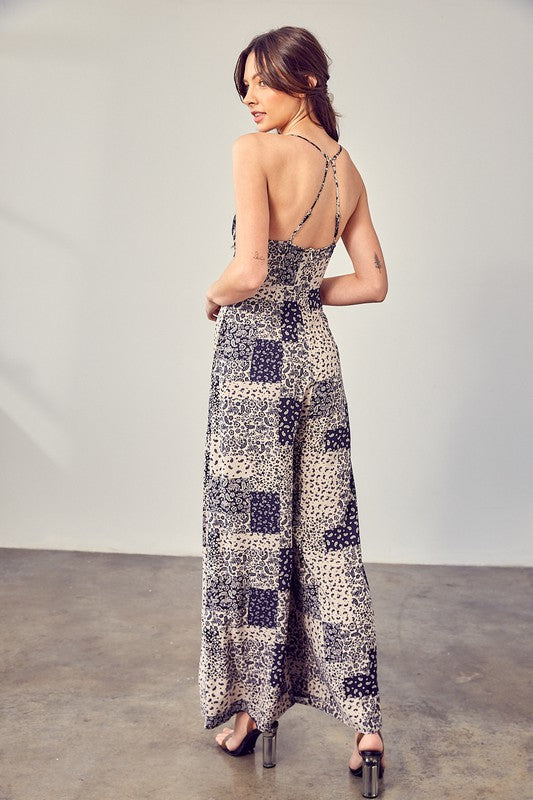 swvws Paisley Printed Cami Jumpsuit