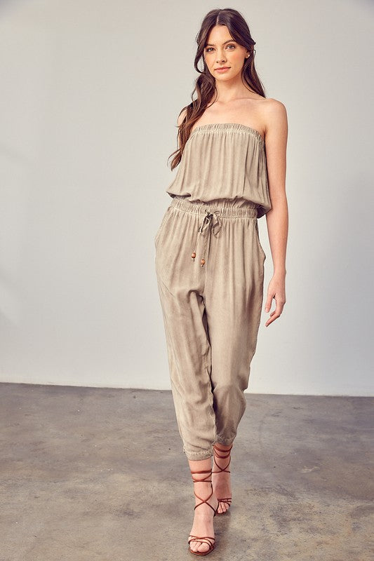 swvws Raw Edge Detail Tube Jumpsuit