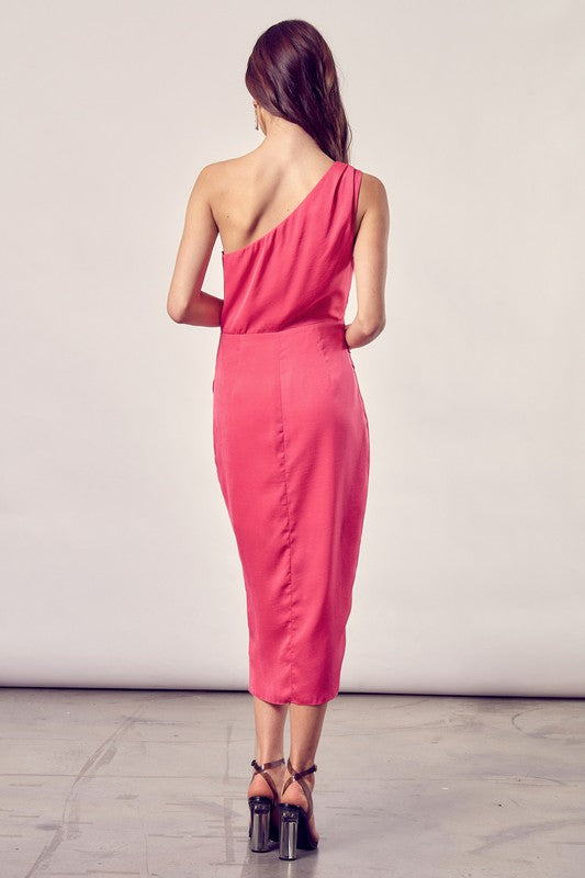 swvws One Shoulder Wrap Dress