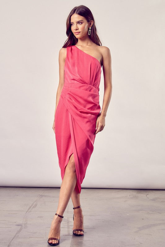 swvws One Shoulder Wrap Dress