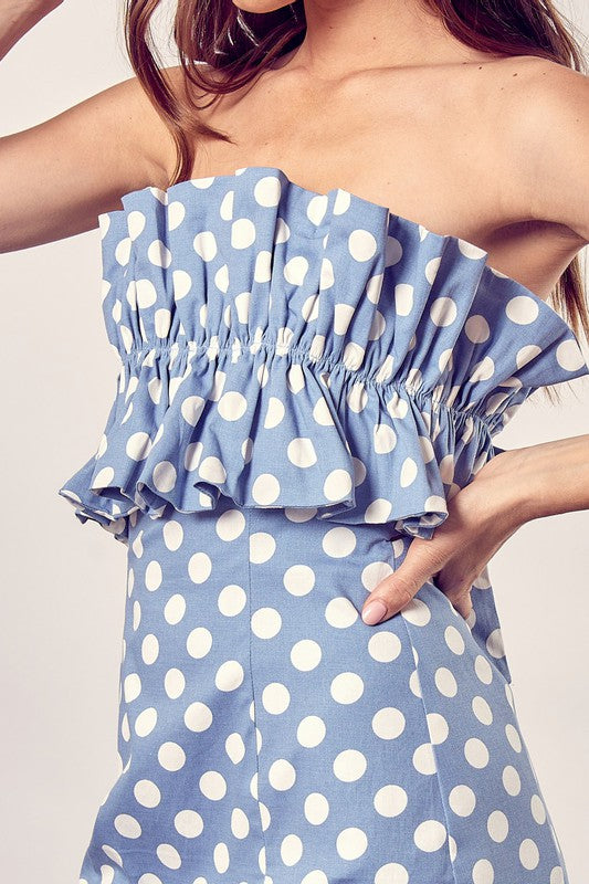 swvws Ruffle Polka Dot Dress