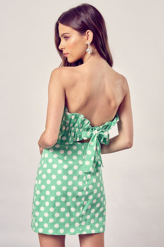 swvws Ruffle Polka Dot Dress