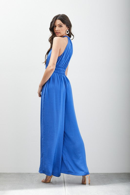 swvws High Neck Sleeveless Jumpsuit