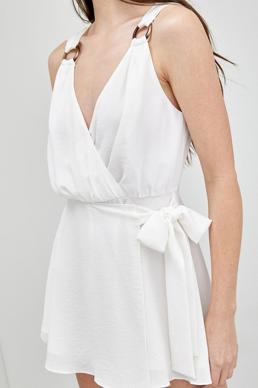 swvws Trim Detail Side Tie Romper