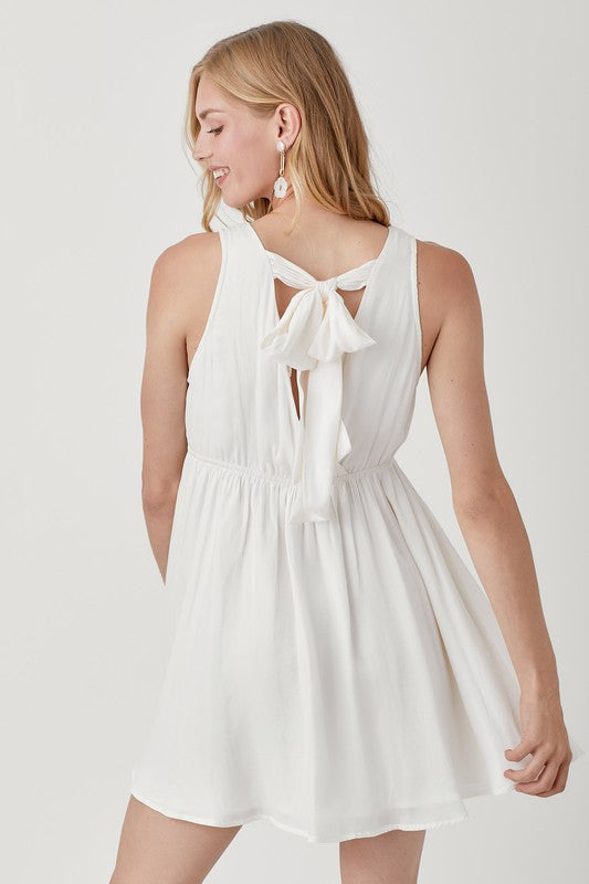 swvws V Neck Smock Sleeveless Dress