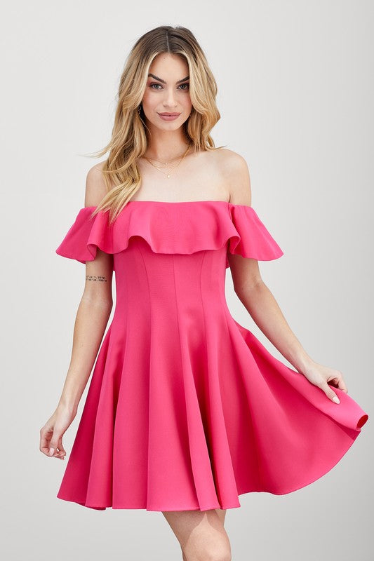 swvws A Line Ruffle Dress