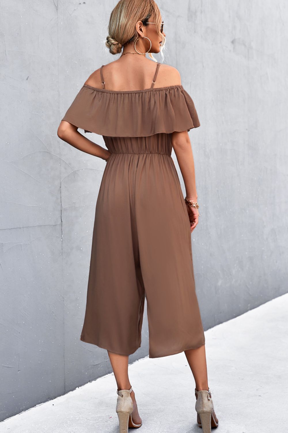 swvws Spaghetti Strap Layered Jumpsuit