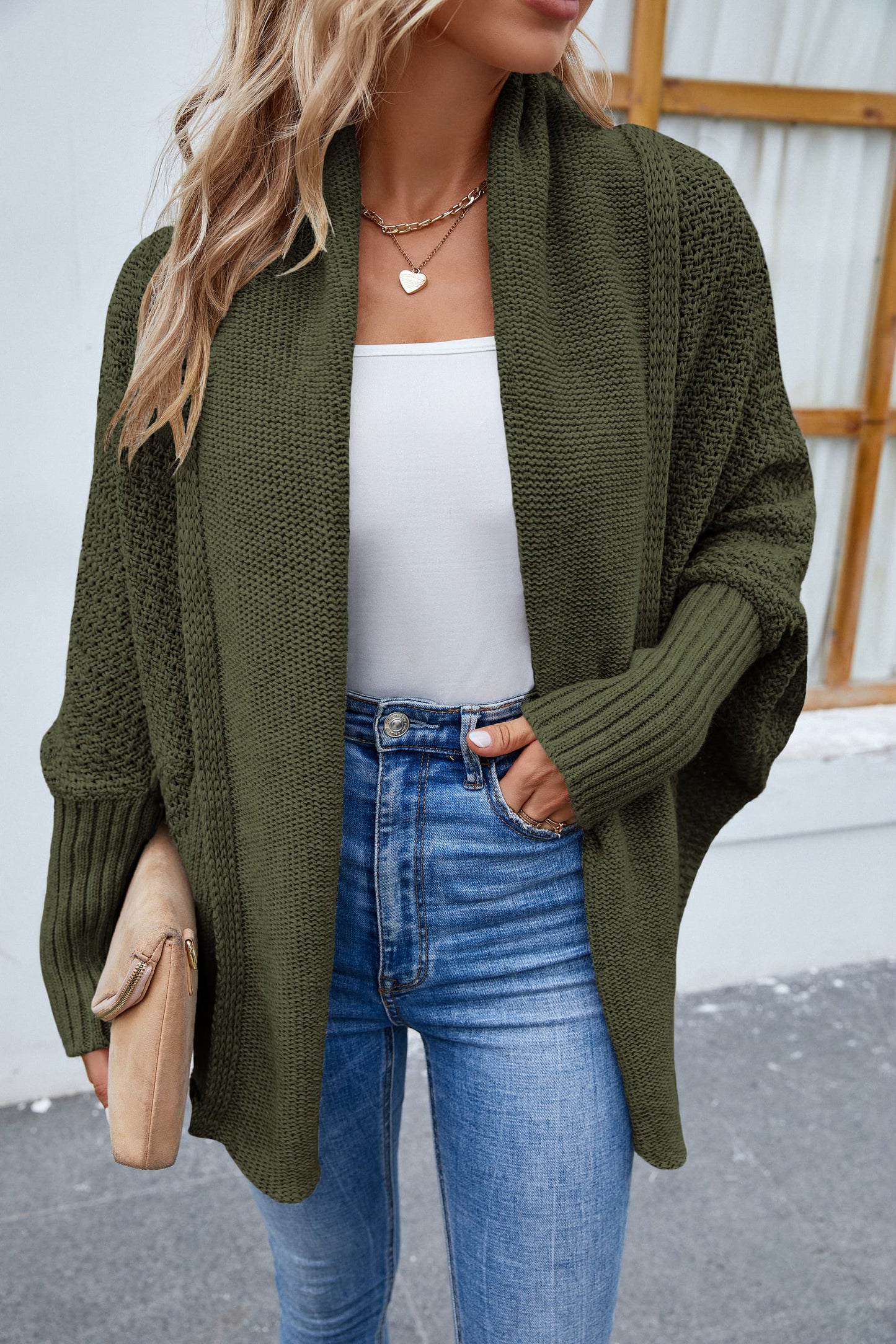 swvws Open Front Long Sleeve Cardigan