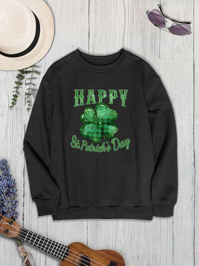 swvws HAPPY ST. PATRICK'S DAY Dropped Shoulder Sweatshirt