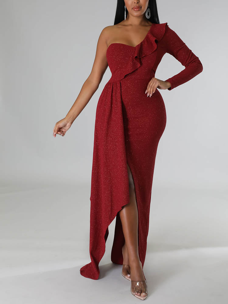 Sixsr One Shoulder Formal Dress