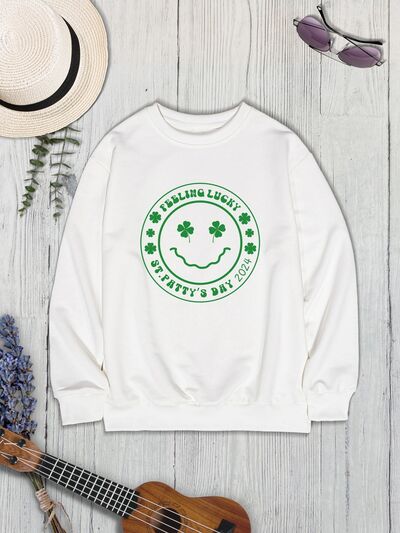 swvws FEELING LUCKY ST. PATRICK'S DAY  Round Neck Sweatshirt