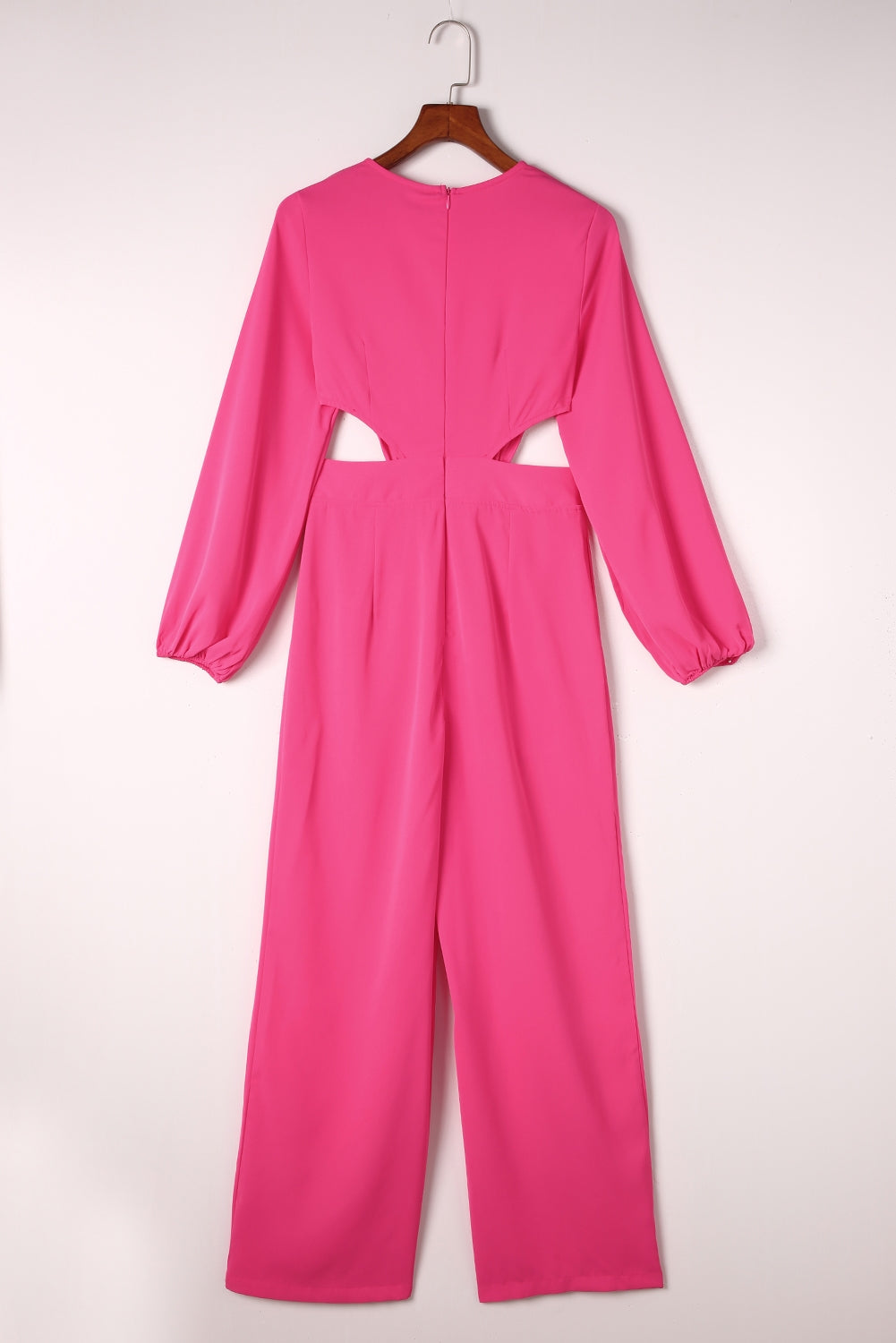 swvws Balloon Sleeve Cutout Plunge Jumpsuit