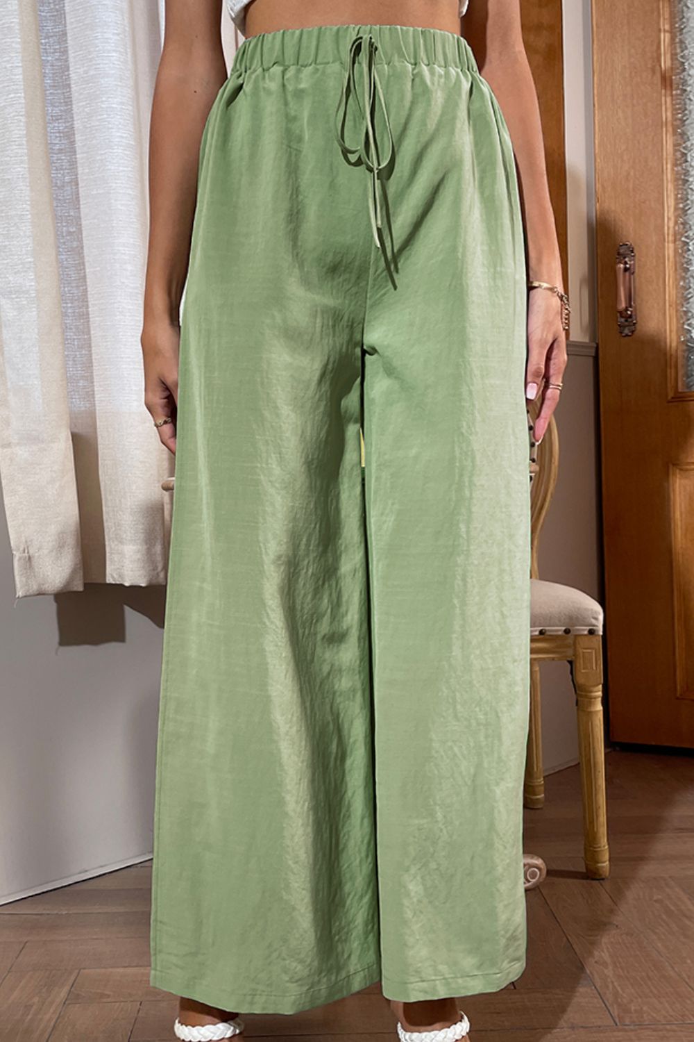 swvws Side Slit Wide Leg Pants