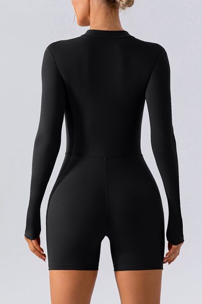 swvws Half Zip Long Sleeve Active Romper