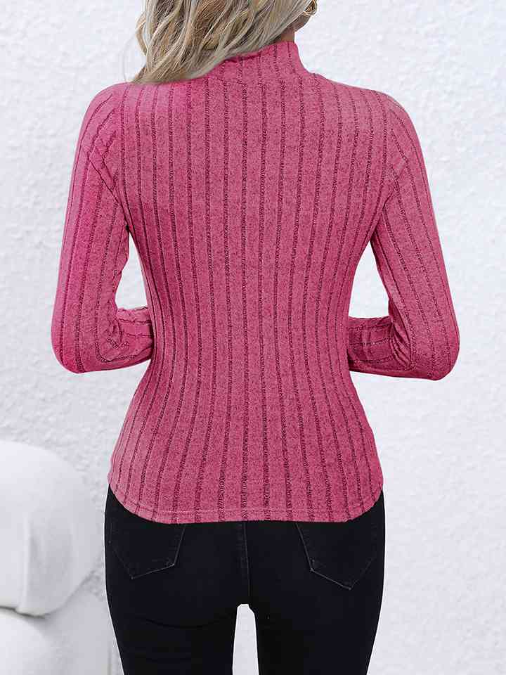 swvws Mock Neck Long Sleeve Knit Top