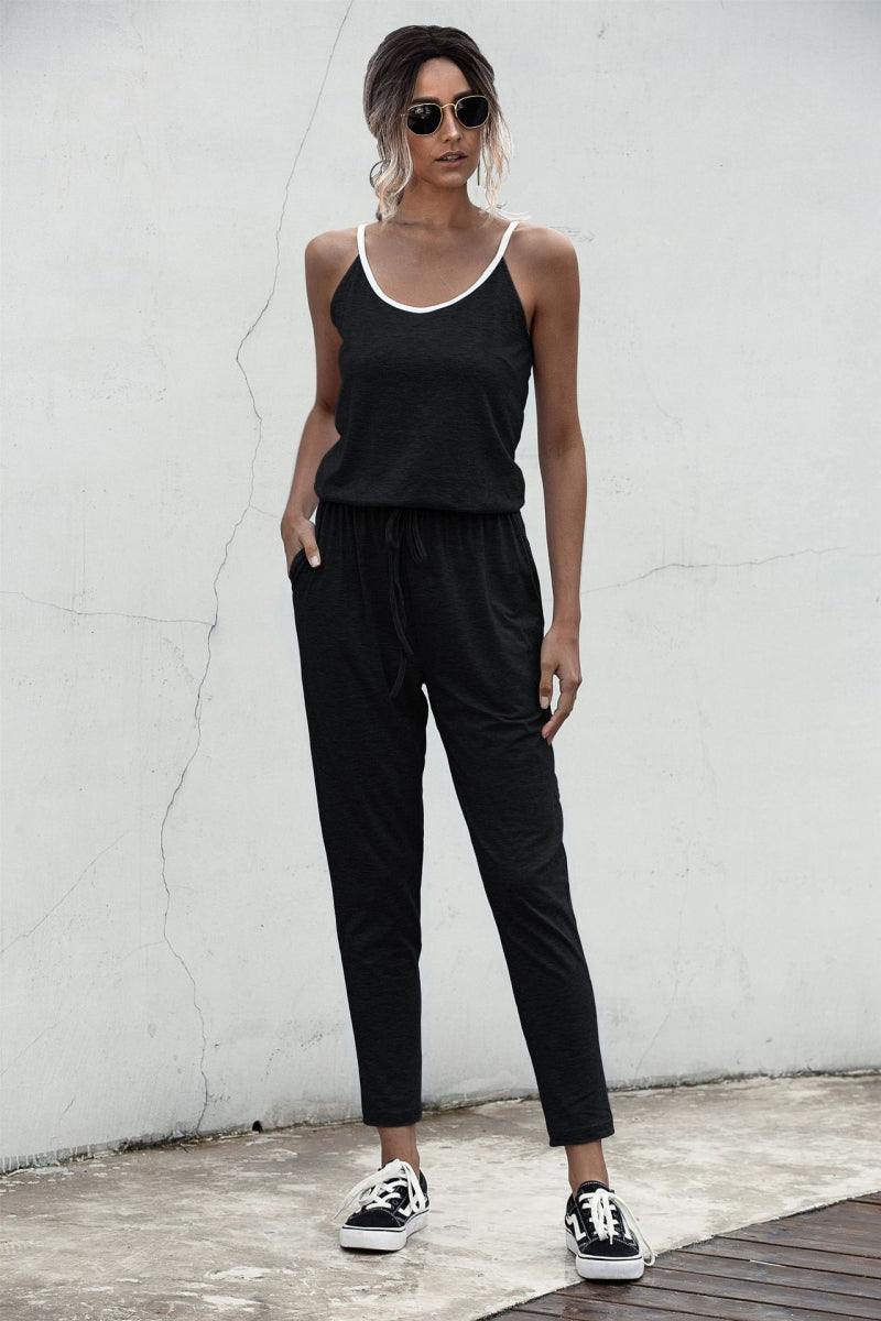 swvws Contrast binding Cami Jumpsuit