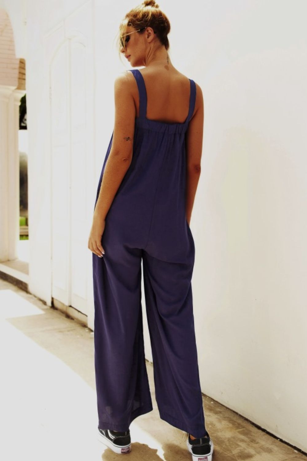 swvws Wide Strap Wide Leg Jumpsuit