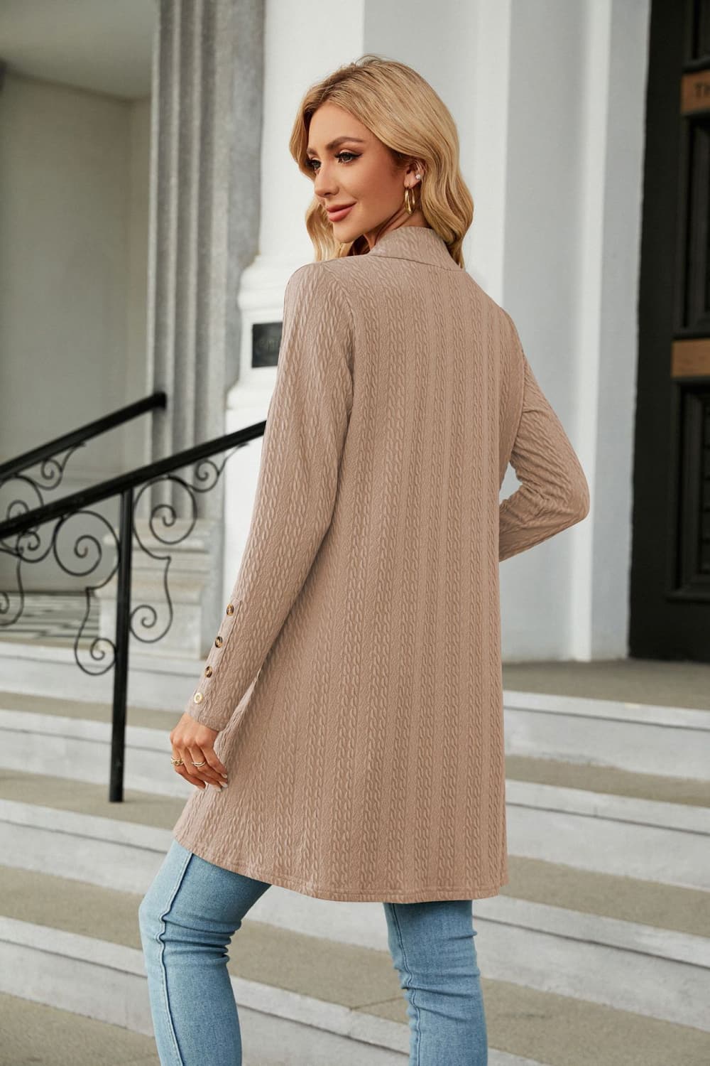 swvws Long Sleeve Open Front Cardigan