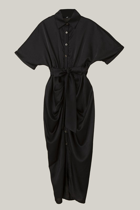 swvws Satin wrap dress