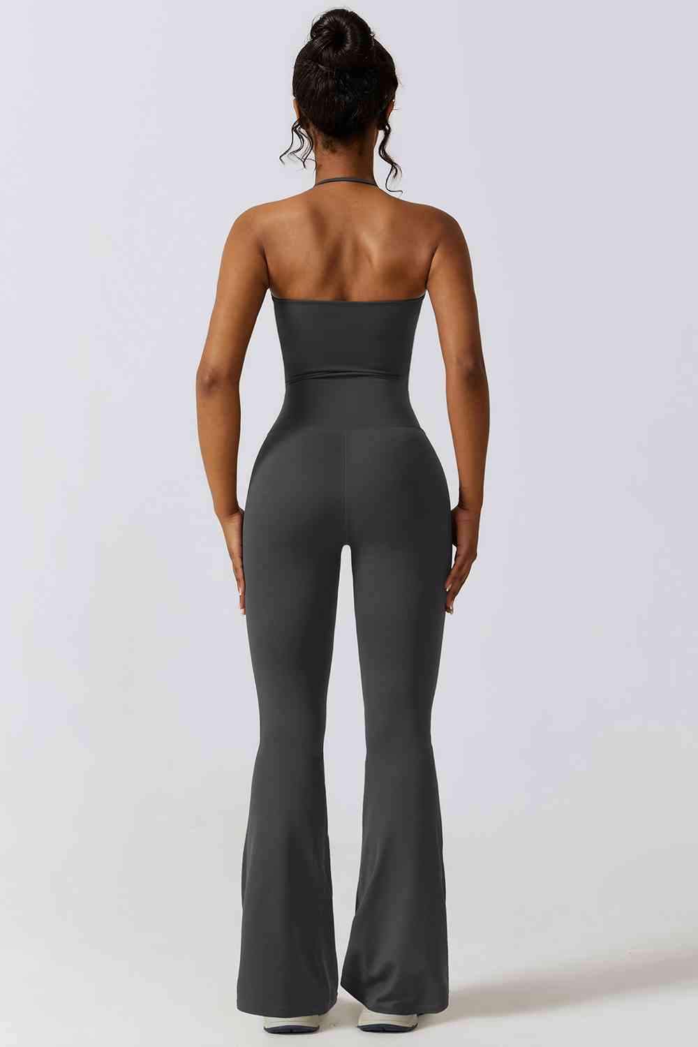 swvws Halter Neck Flare Sport Jumpsuit