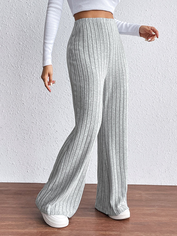 swvws Ribbed Wide Leg Long Pants