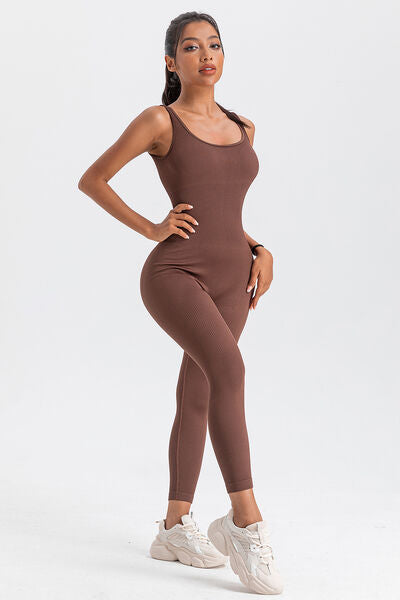 swvws Wide Strap Sleeveless Active Jumpsuit