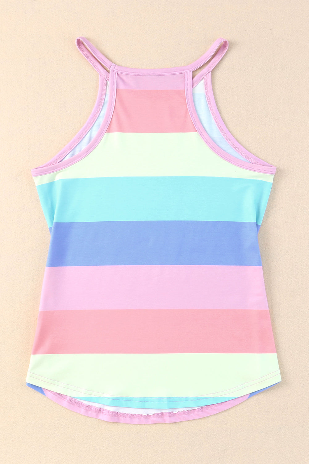 swvws Striped Curved Hem Tank