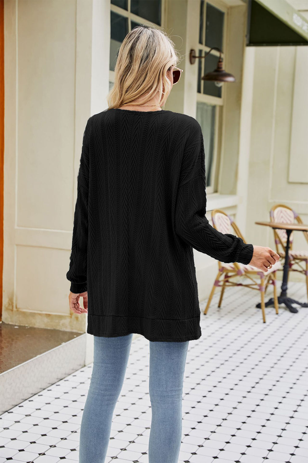 swvws Long Sleeve Pocketed Cardigan