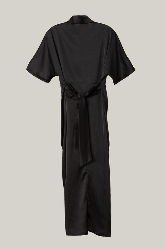 swvws Satin wrap dress