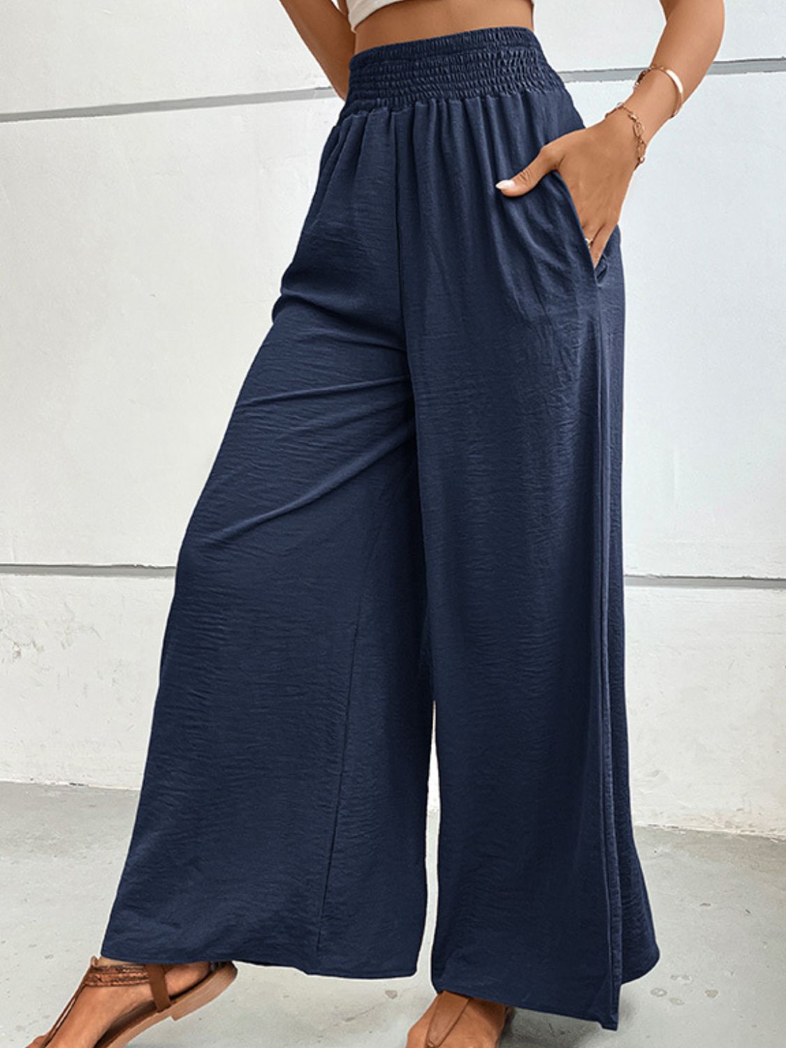 swvws Wide Waistband Relax Fit Long Pants