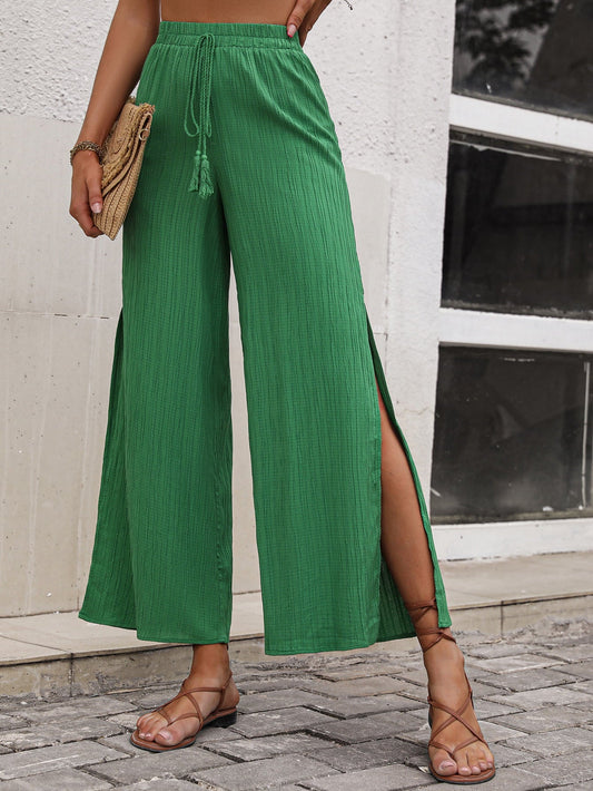 swvws High Waist Slit Wide Leg Pants