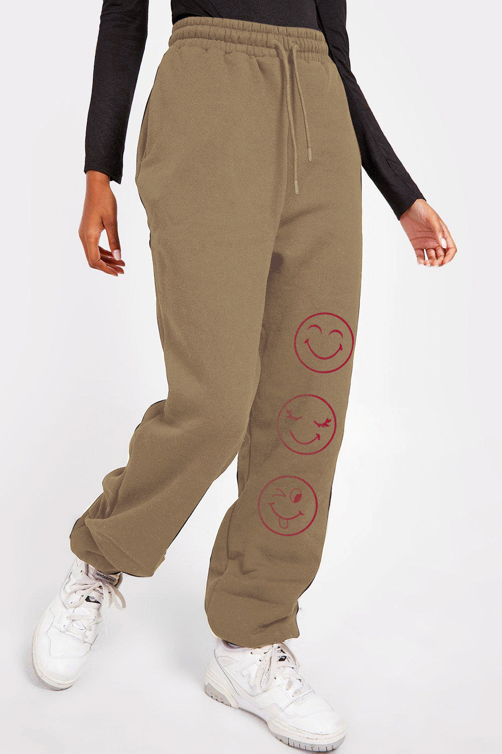 swvws Simply Love Full Size Emoji Graphic Sweatpants