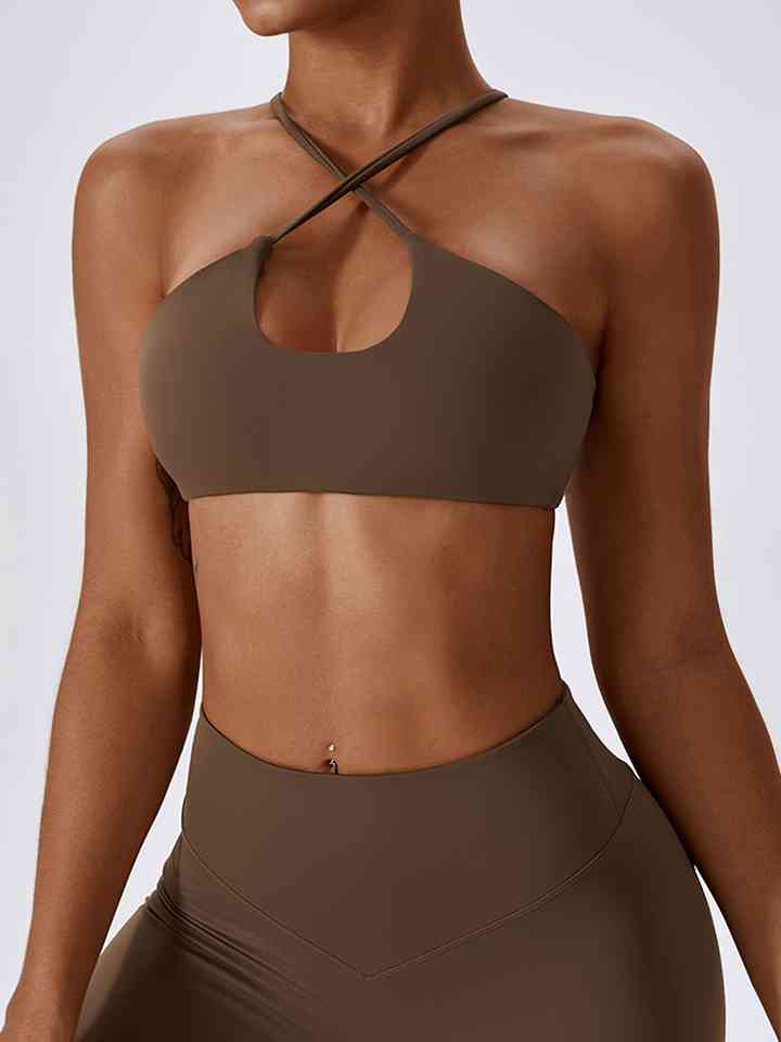 swvws Cropped Halter Neck Sports Bra