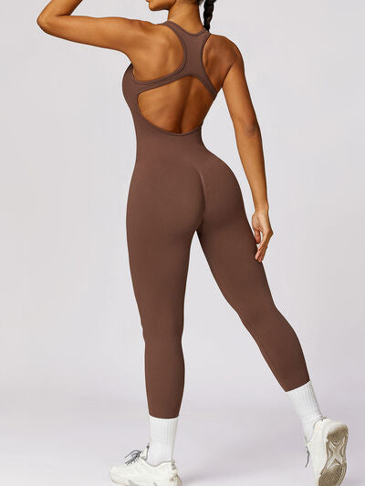 swvws Cutout Racerback Active Jumpsuit