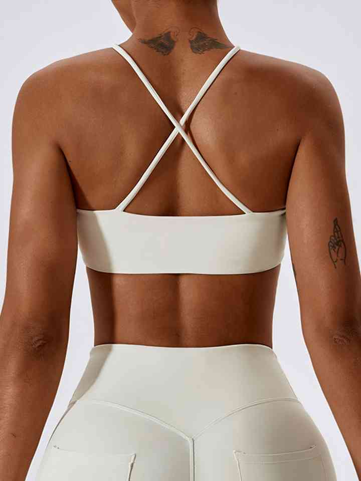 swvws Cropped Halter Neck Sports Bra