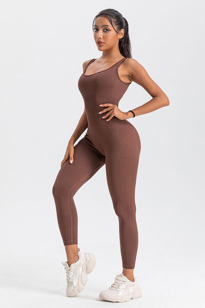 swvws Wide Strap Sleeveless Active Jumpsuit