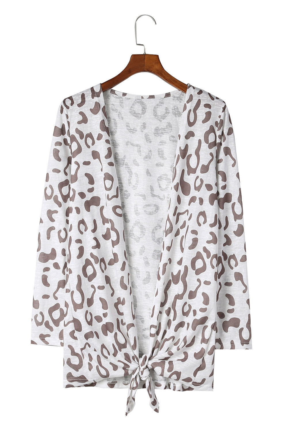 swvws Leopard Long-Sleeve Open Front Cardigan