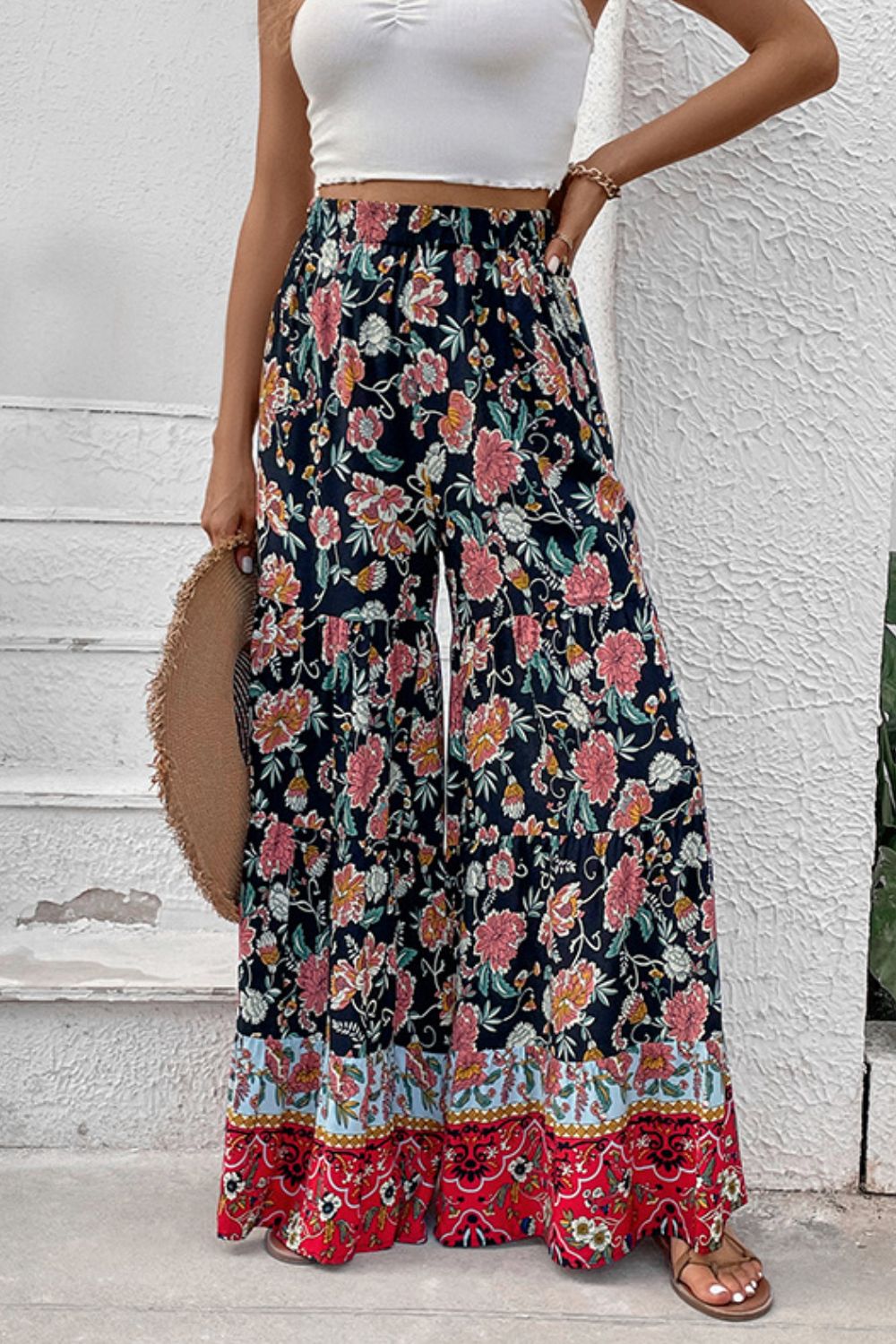 swvws Floral High Waist Palazzo Pants