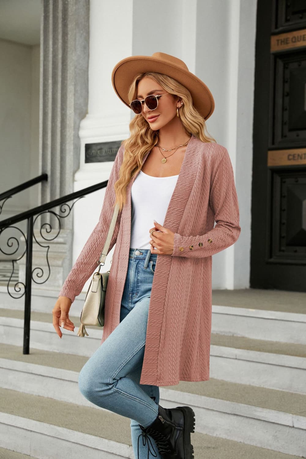 swvws Long Sleeve Open Front Cardigan