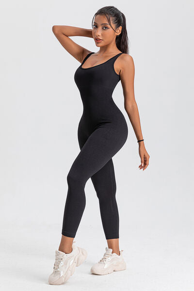 swvws Wide Strap Sleeveless Active Jumpsuit