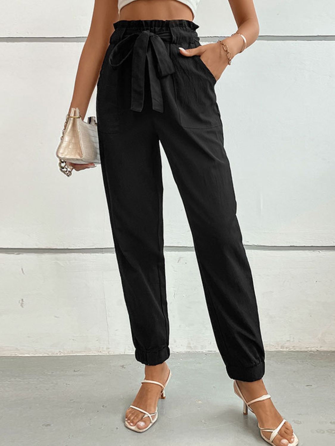 swvws Tie Front Long Pants