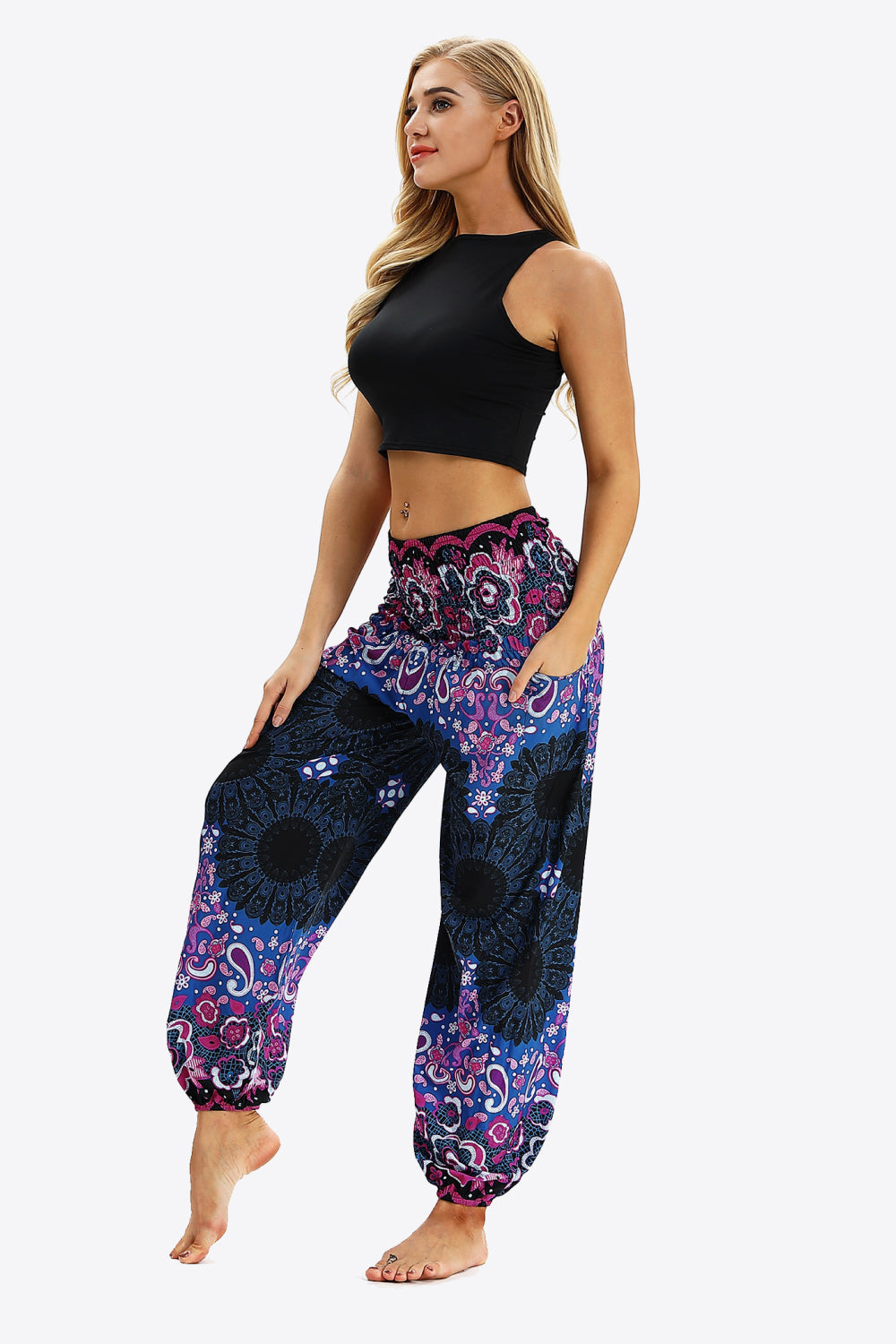 swvws Printed Jogger Pants with Pockets