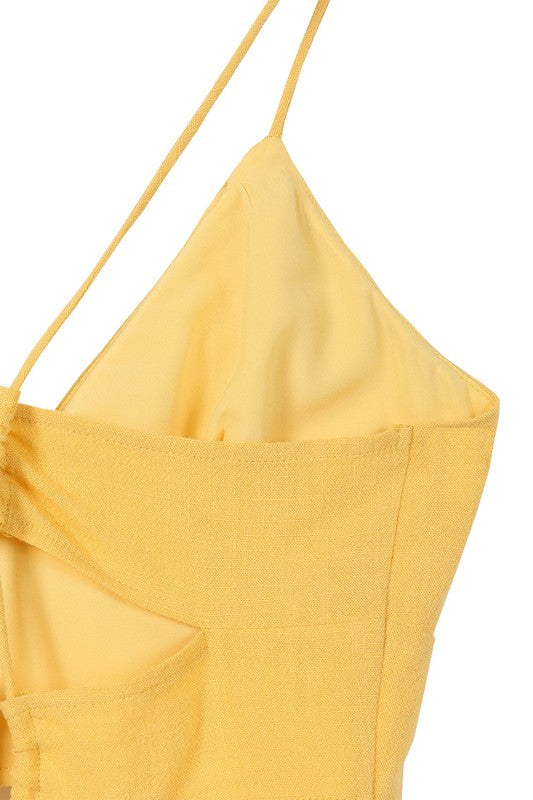 swvws SL yellow crop tank top