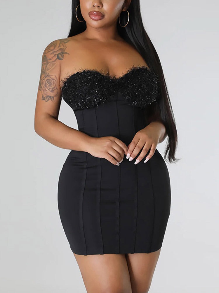 Sixsr Bralette Dress With Waistcoat Set