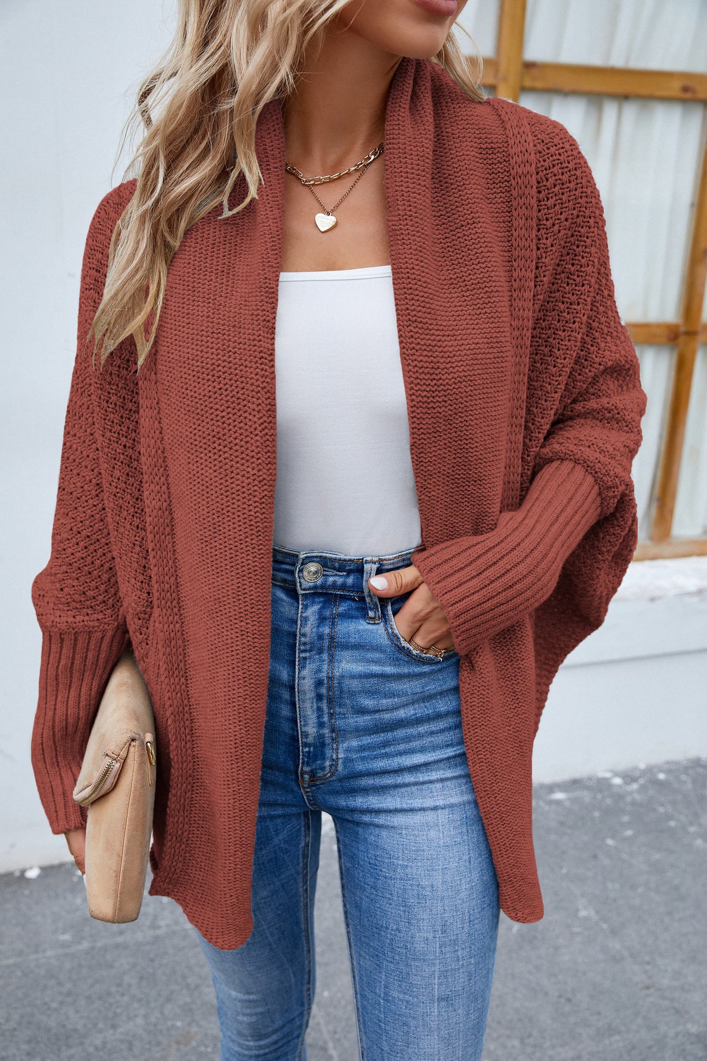 swvws Open Front Long Sleeve Cardigan