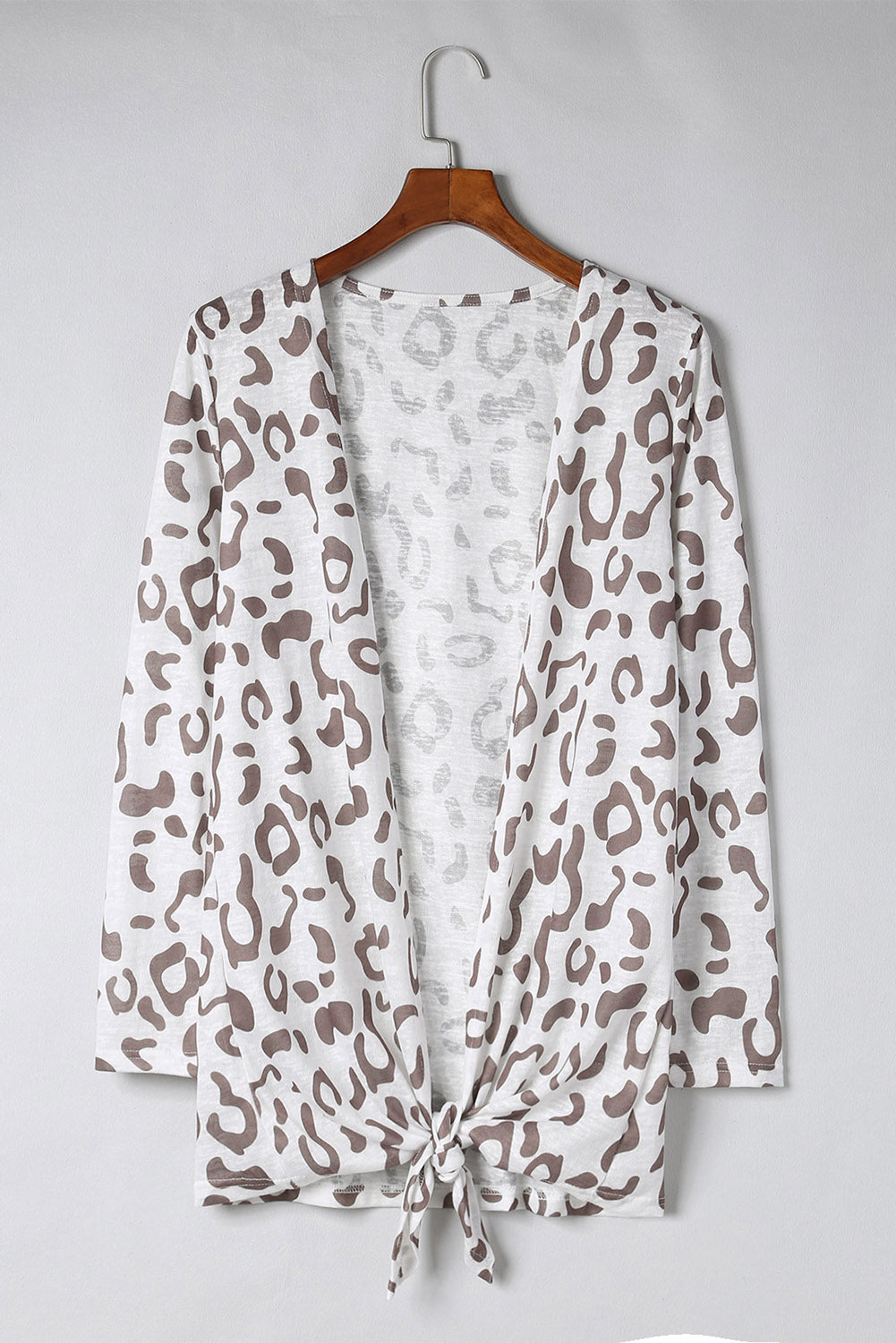 swvws Leopard Long-Sleeve Open Front Cardigan